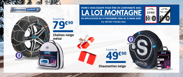 OFFRE CENTRE AUTO HIVER POINT S 2024 - chaines voiture- Page promo